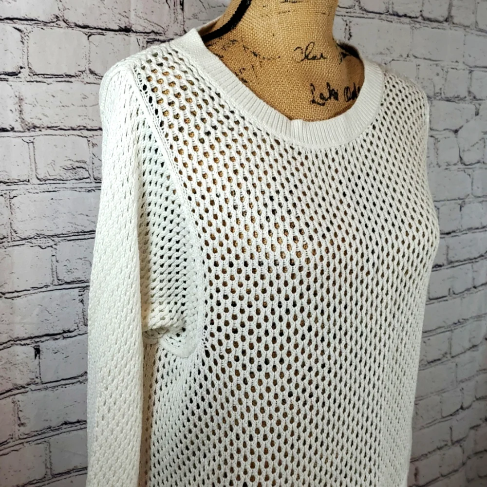 MICHAEL Michael Kors White Crew Neck Sweater Size M